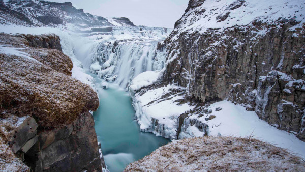 Gullfoss waterfall in Iceland