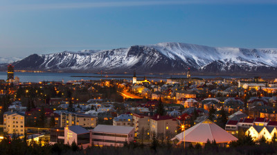 View over the Reykjavik city