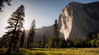 Sunset lighting up El Capitan