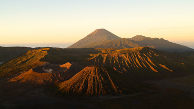 Active Volcanos from Mount Bromo