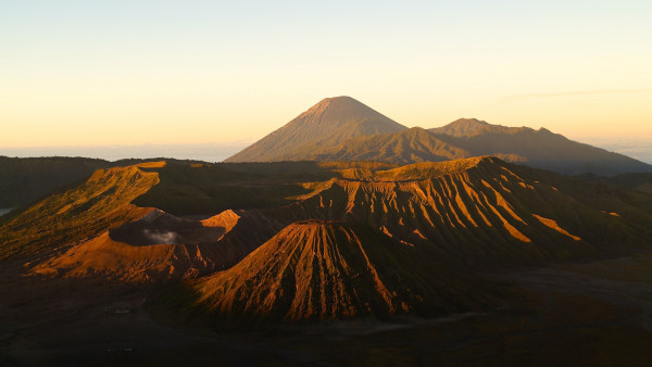 Active Volcanos from Mount Bromo