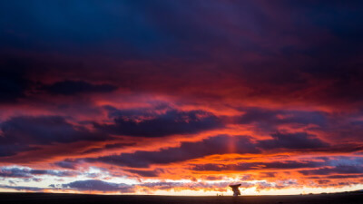Sunlight over ALMA in Atacama desert