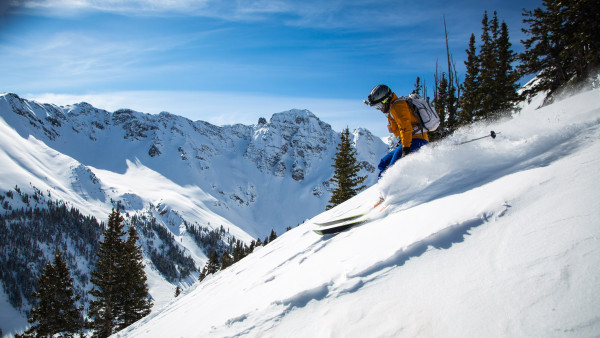 Skier on the San Juan mountains