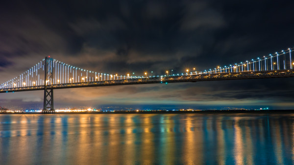 San Francisco Bay Bridge at Night