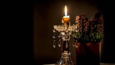 Candlestick and lavander