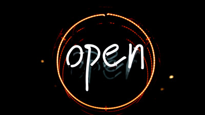 Open logo in light