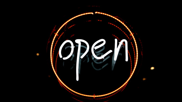 Open logo in light