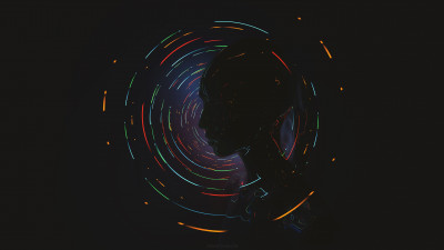 Digital art silhouette