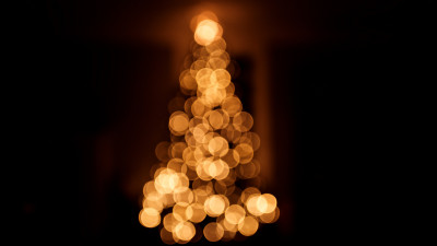 Bokeh Christmas tree