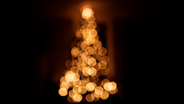 Bokeh Christmas tree