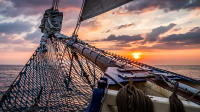 Kapitan Borchardt sailing ship on Baltic sea