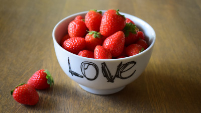 Strawberries with love