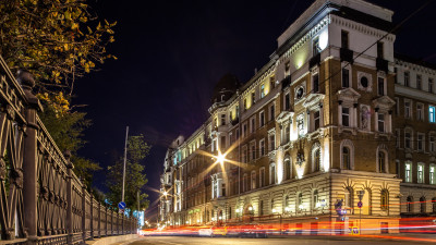 Night lights in Moscow