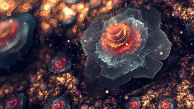 A hollow glow. Fractal digital art