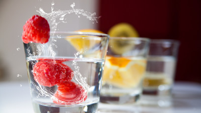 Raspberry and orange drinks