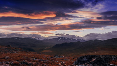 Sunset from Sarek National Park