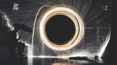 Steel wool. Light sparks