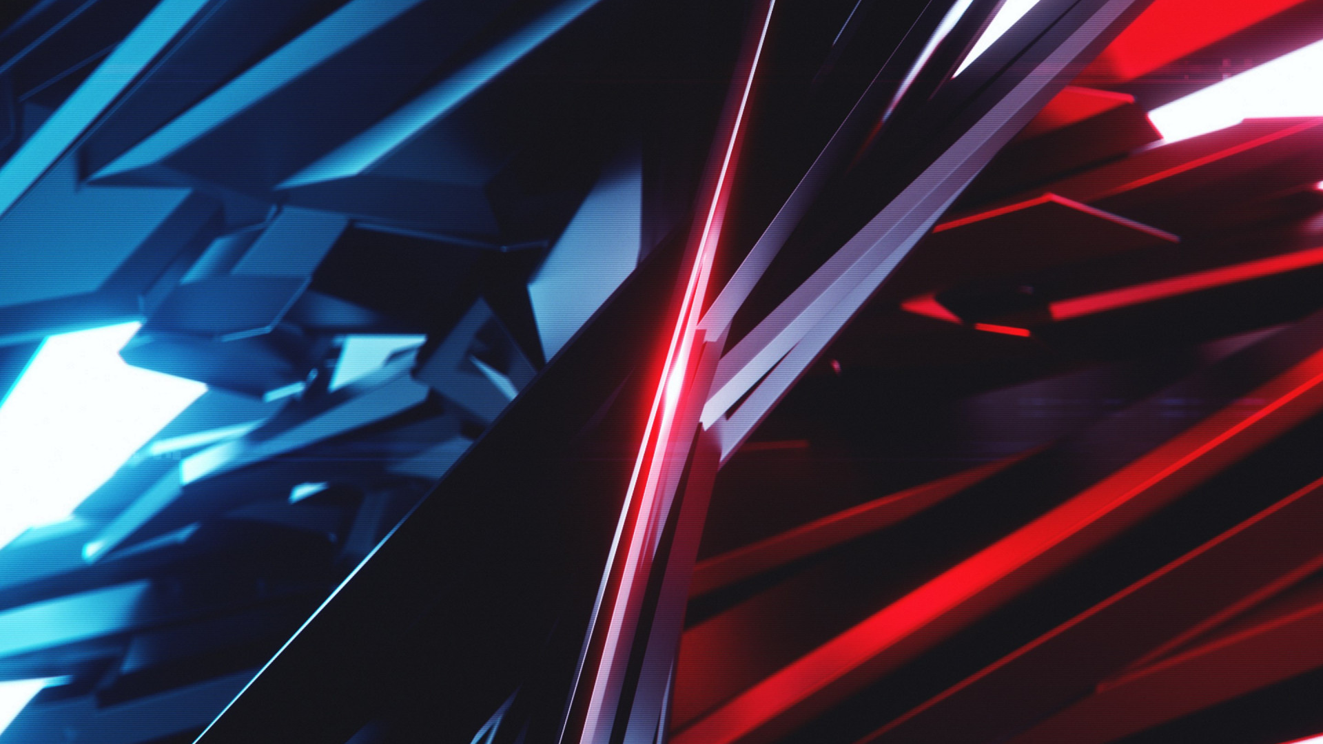 Abstract 3D: Blue vs Red wallpaper 1366x768