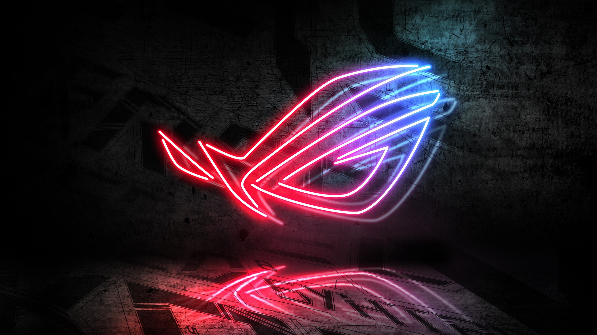 Asus ROG neon logo wallpaper 1280x720