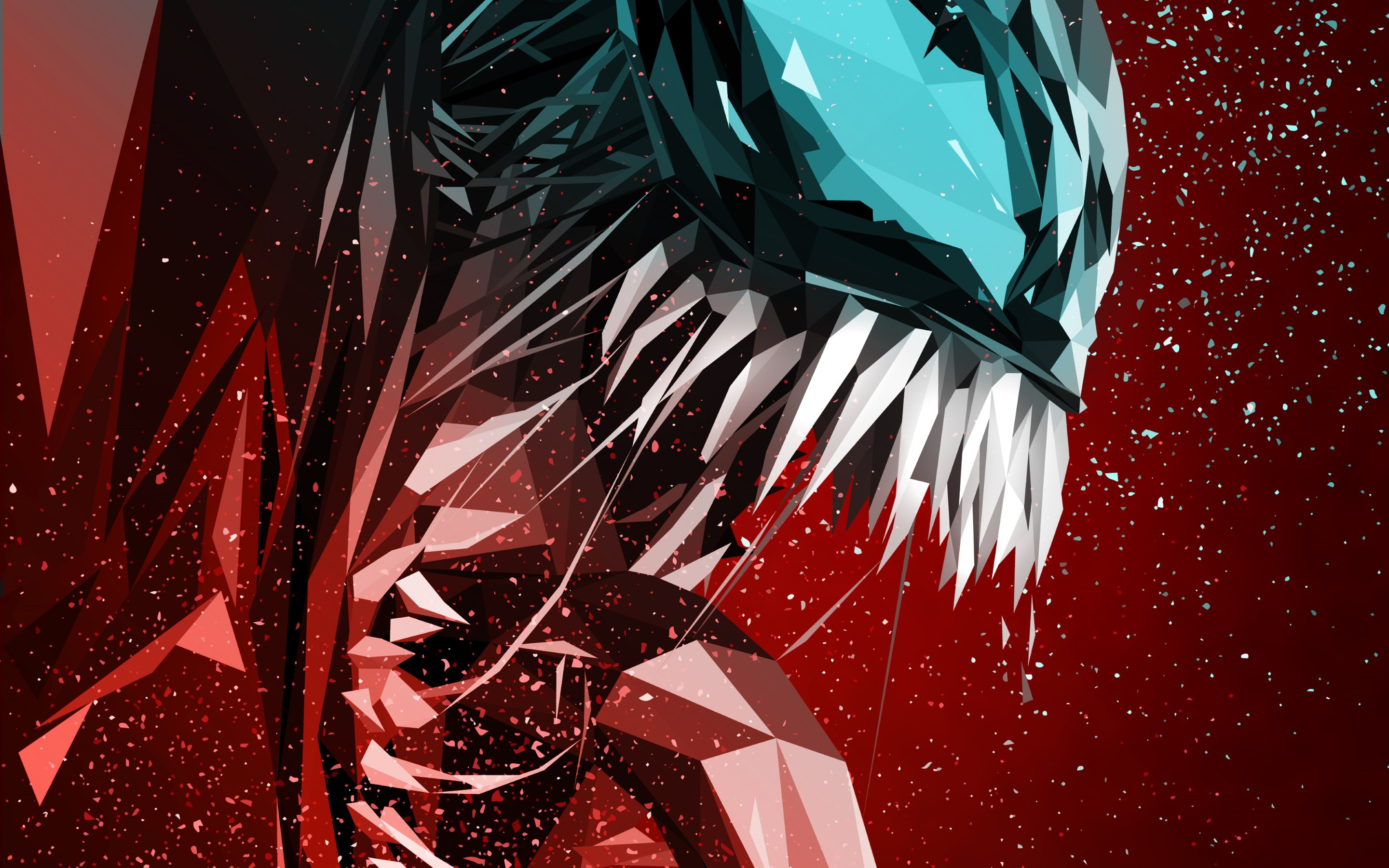 Venom digital art poster wallpaper 2880x1800