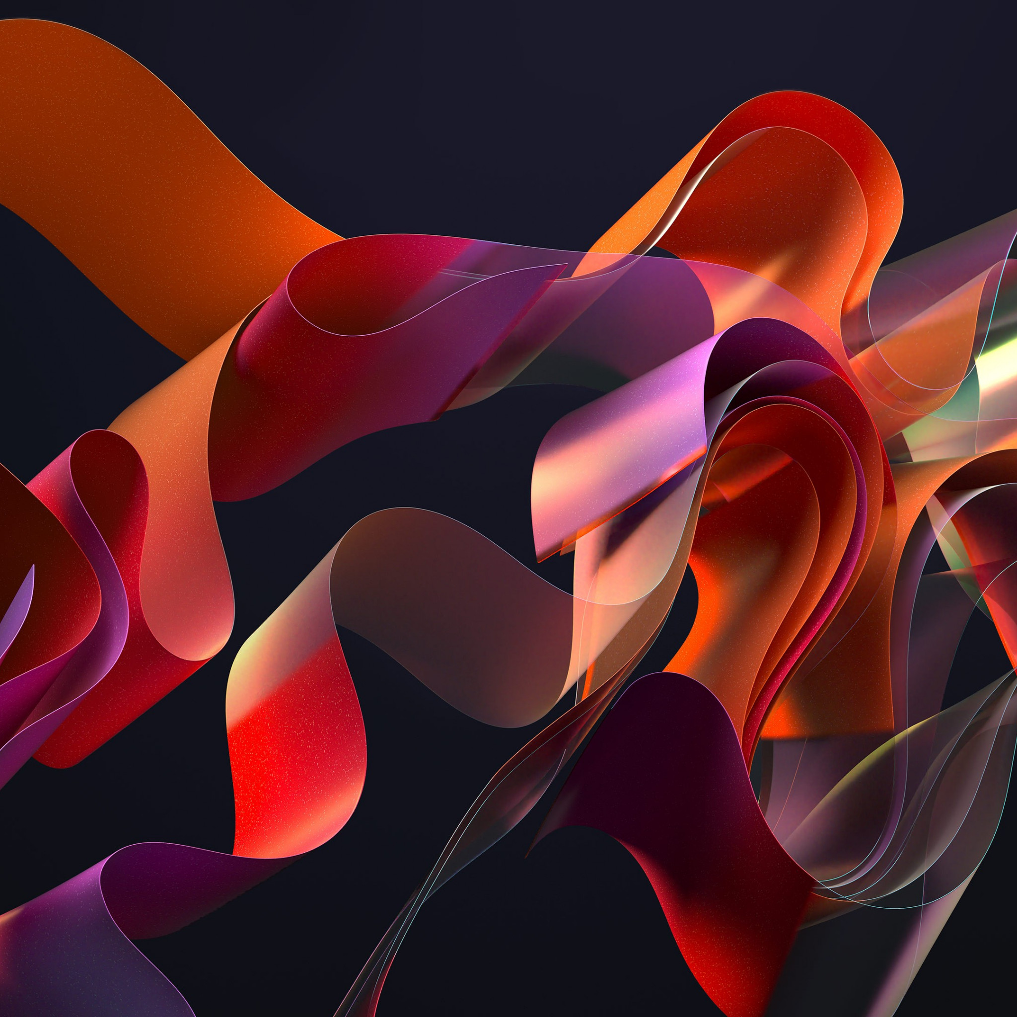 3D shapes in Windows 11 wallpaper 2048x2048